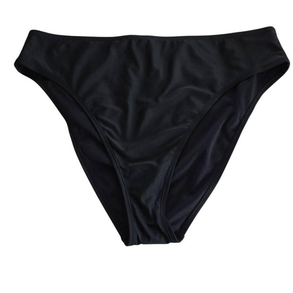 No Boundaries Women's Size XL Black Out There High Waist High Leg Bikini Bottoms